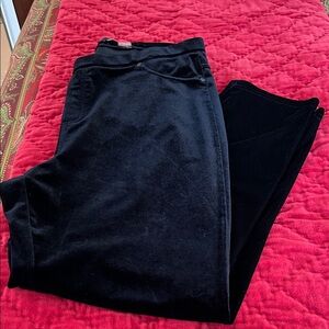 Ivanka Trump Black Velvet Trousers Size Large 12-14